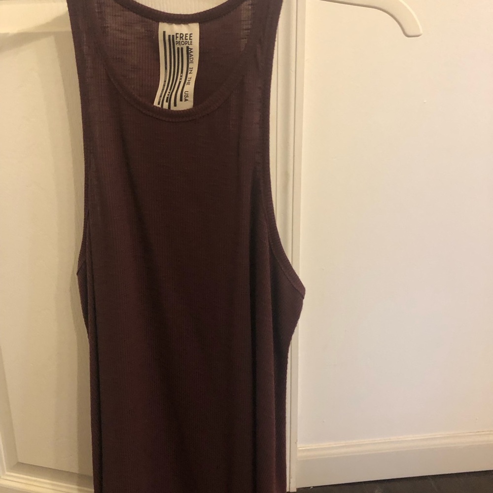 Free People (2) Sleeveless Tank Tops (Plum & White)